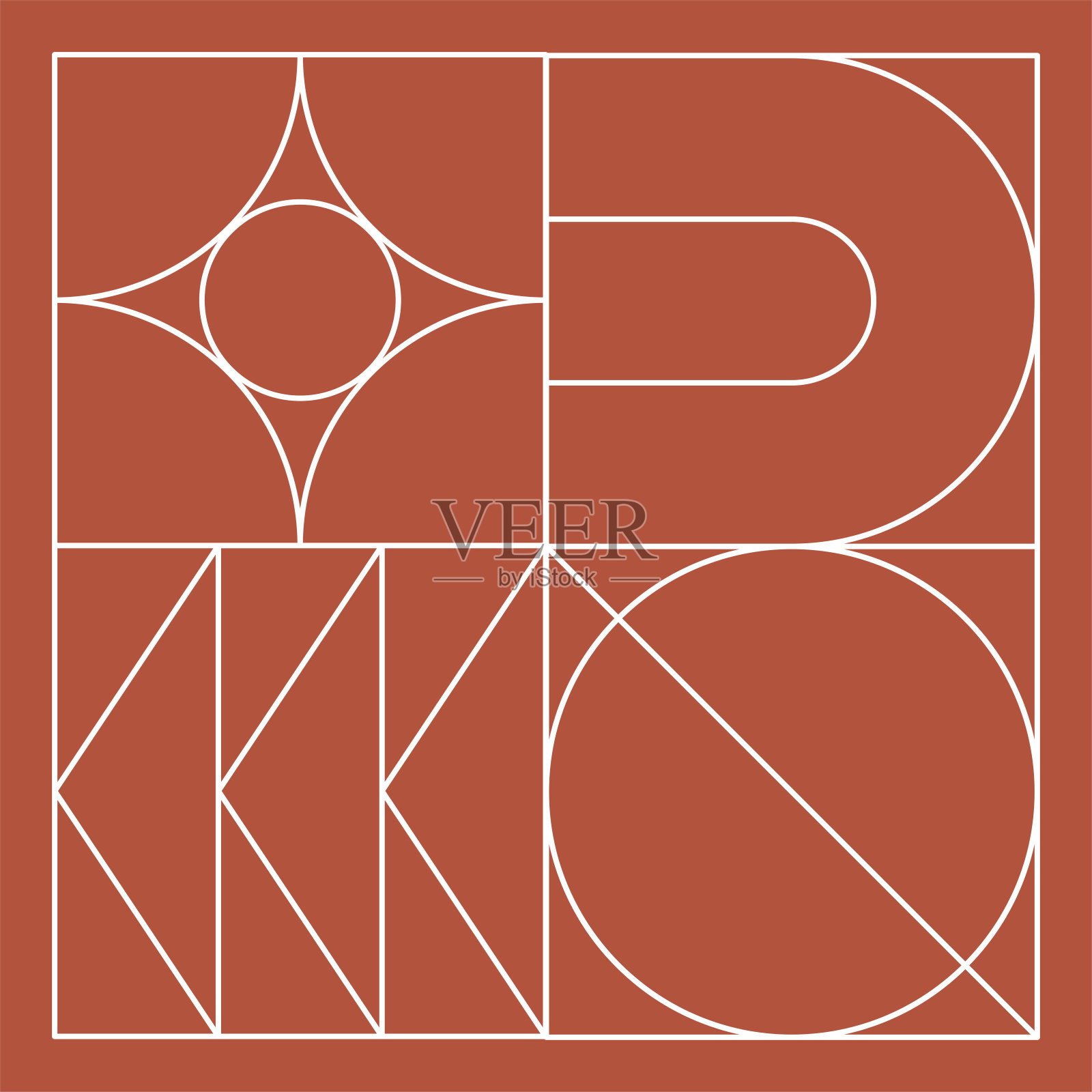 包豪斯风格的原创海报。矢量EPS 10。插画图片素材