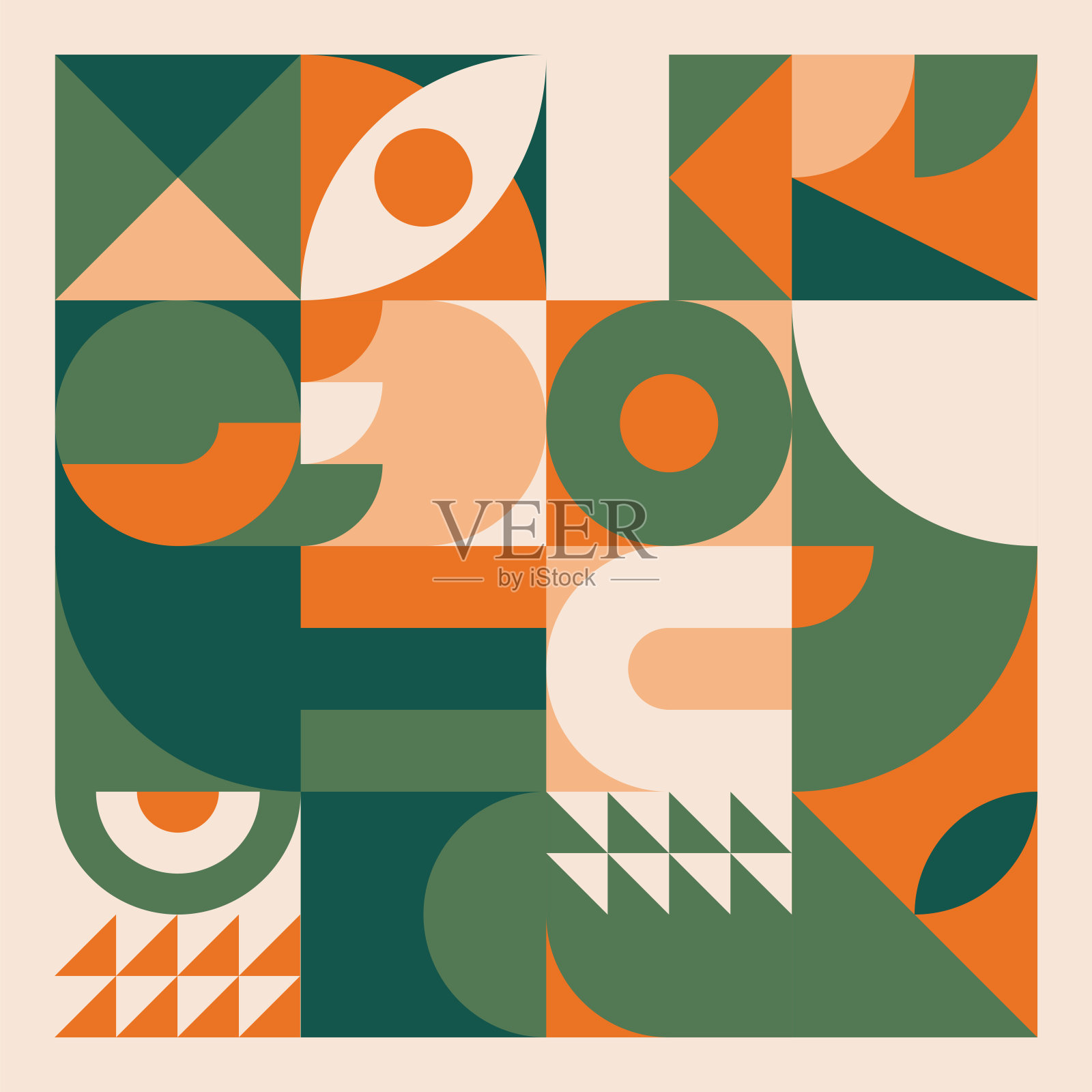 包豪斯风格的原创海报。矢量EPS 10。插画图片素材