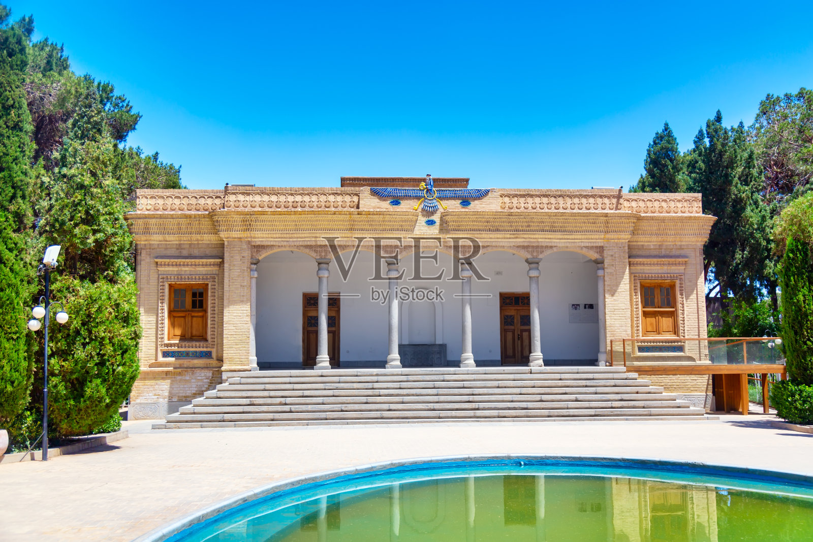 亚兹德拜火教 Temple 夏季晴天照片摄影图片