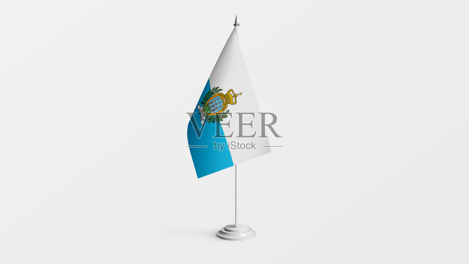 旗杆上的圣马力诺国旗照片摄影图片