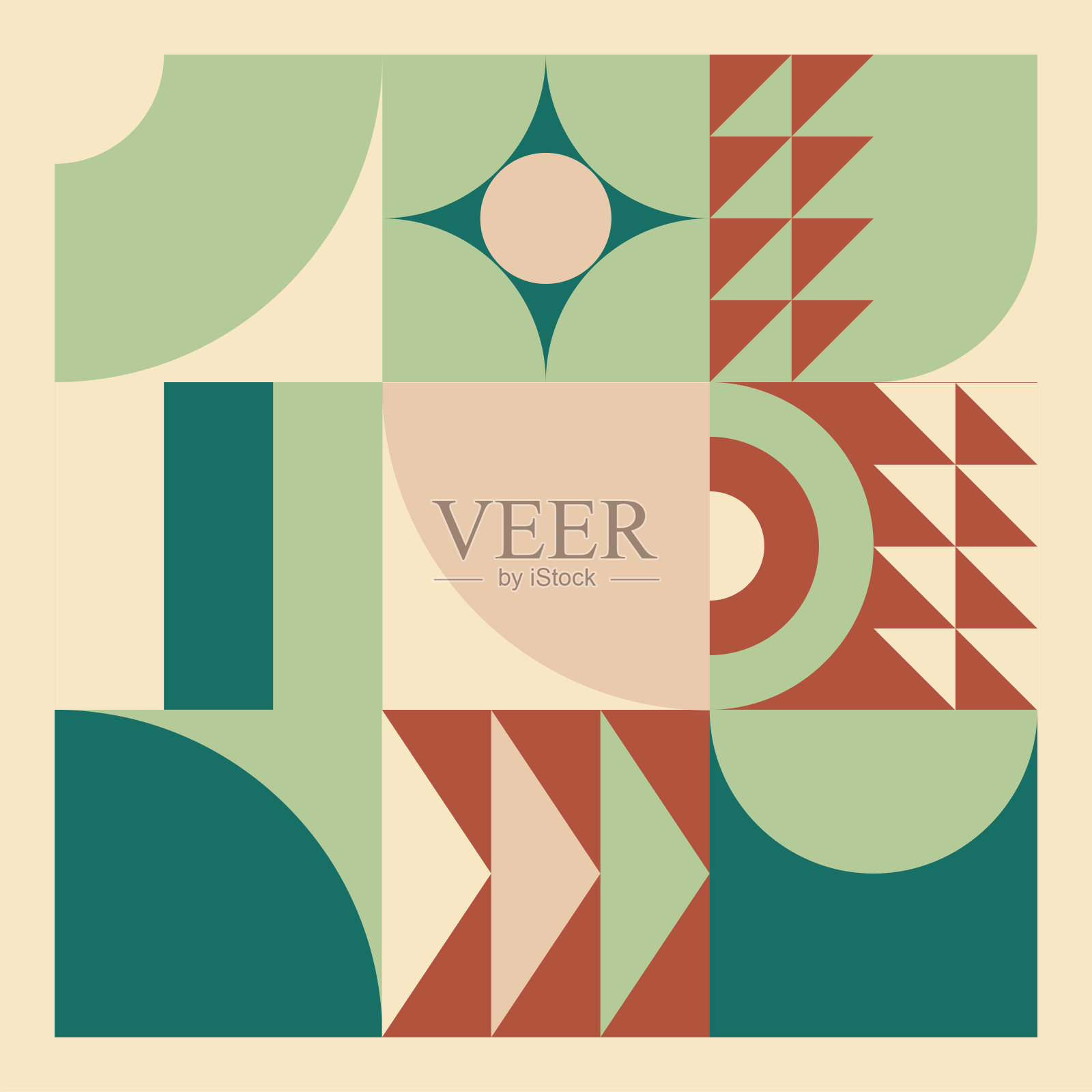 包豪斯风格的原创海报。矢量EPS 10。插画图片素材