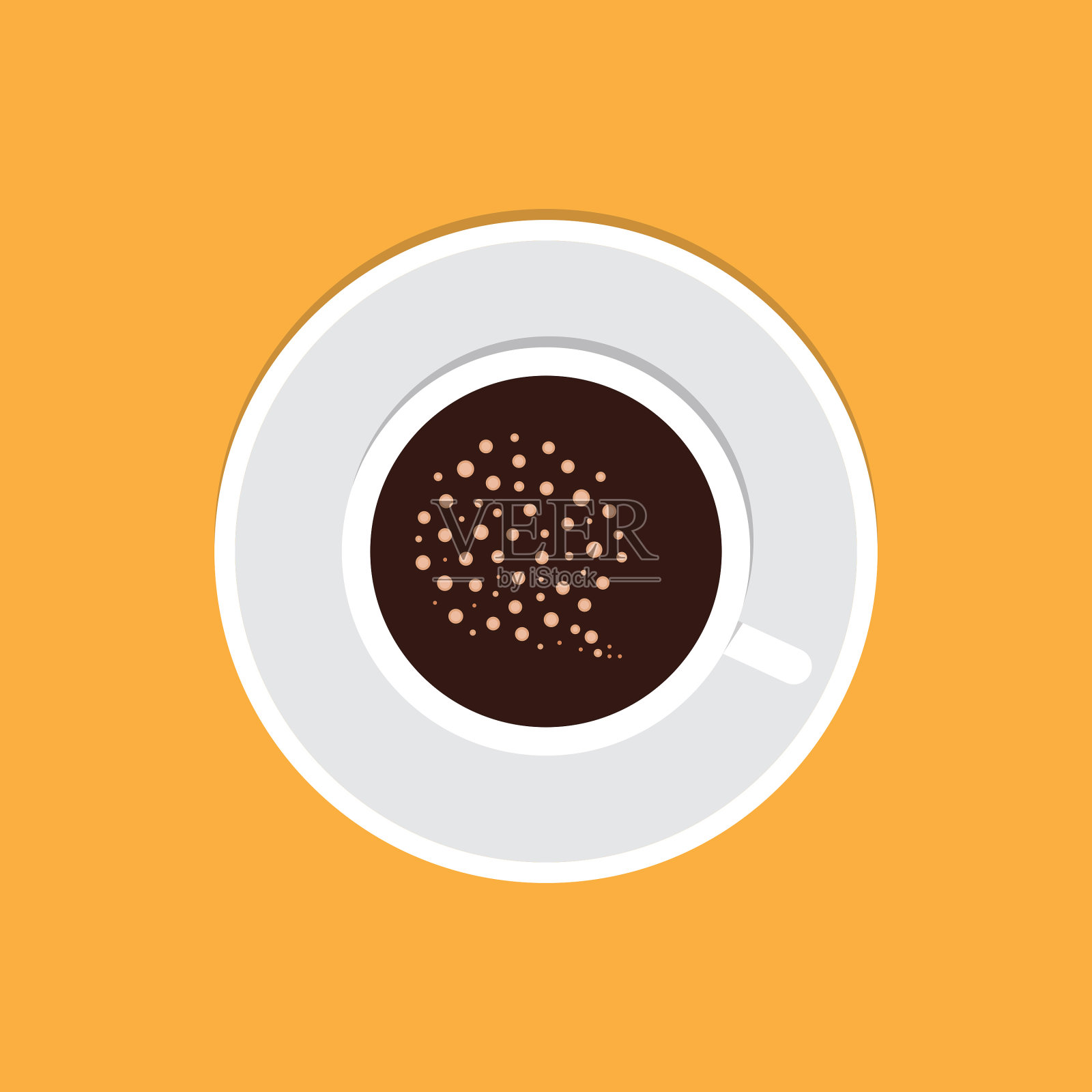 咖啡聊天泡沫集矢量设计。插画图片素材