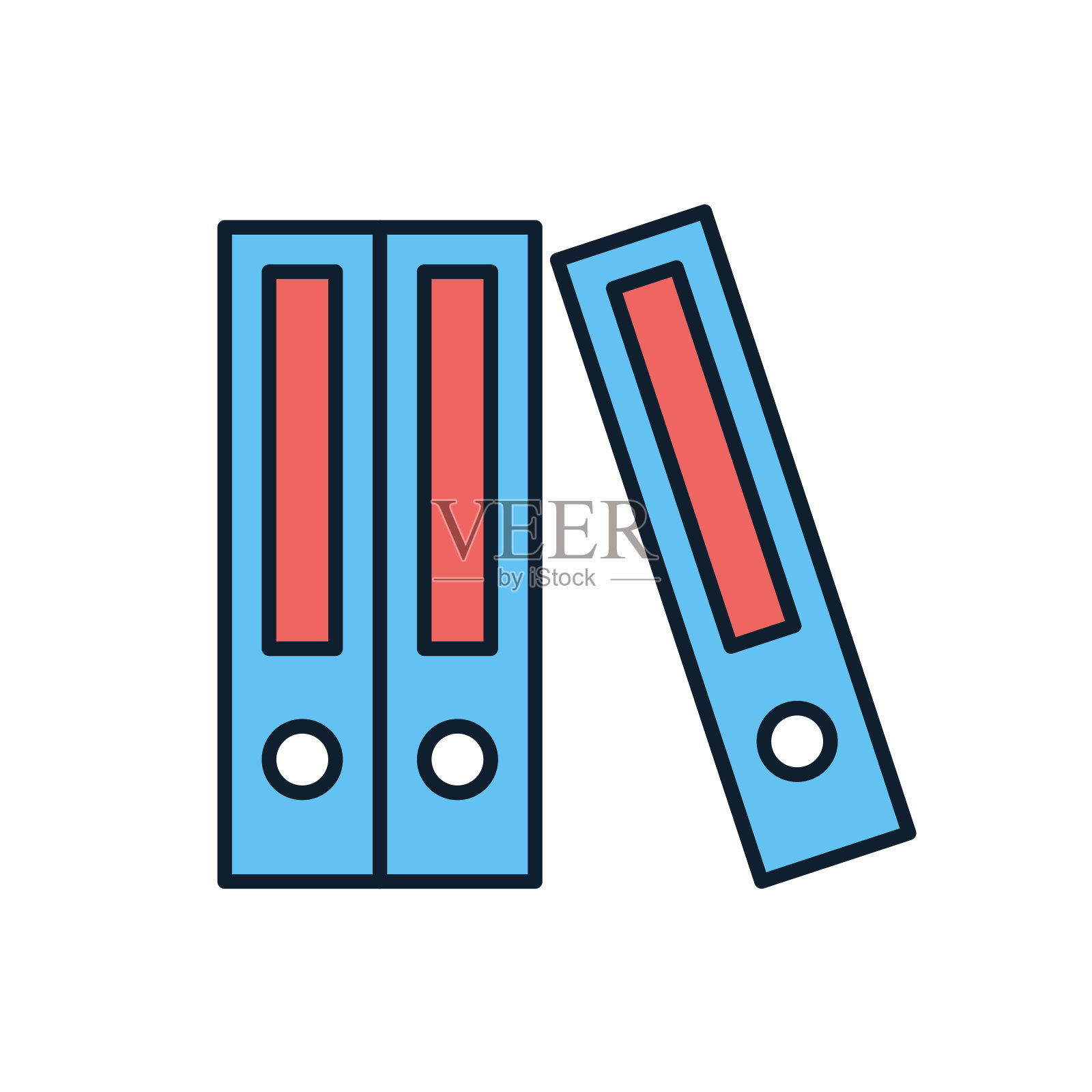 办公文件夹相关矢量图标插画图片素材