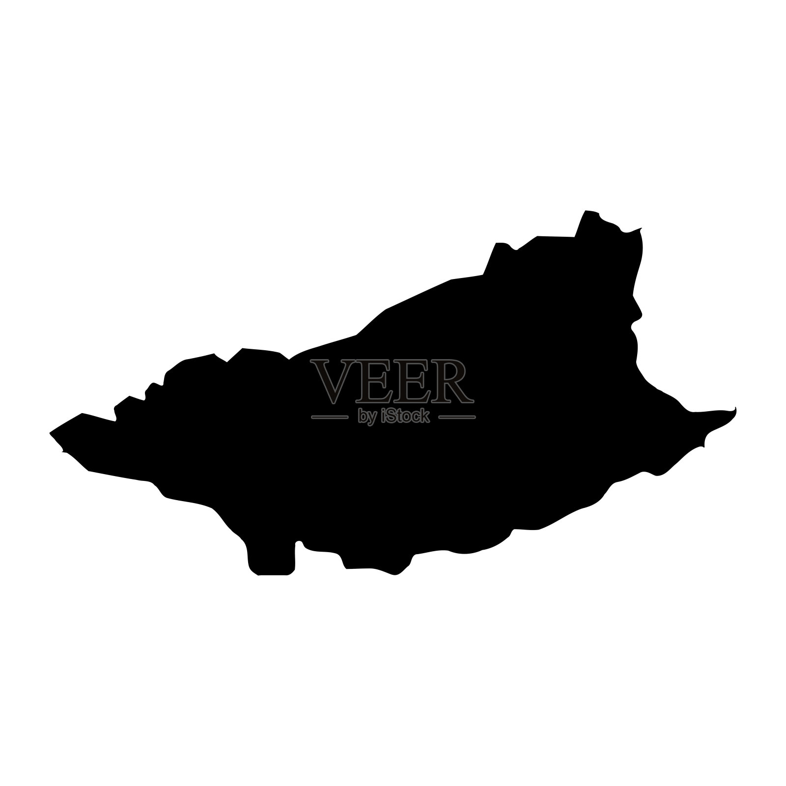 杜拉兹诺省地图，乌拉圭的行政区划。矢量插图。插画图片素材