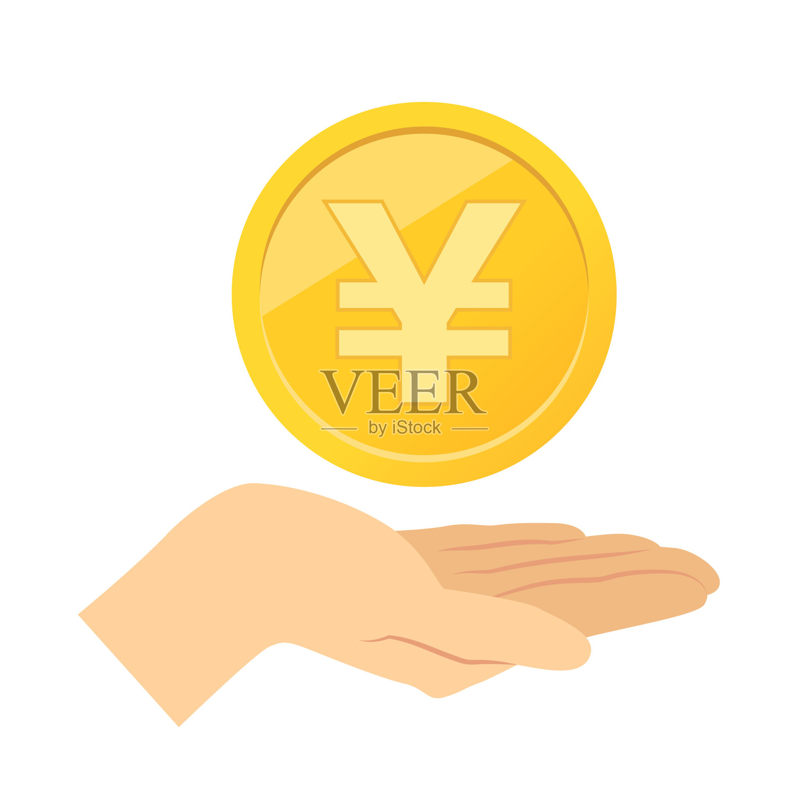 金钱和手的图像插图插画图片素材