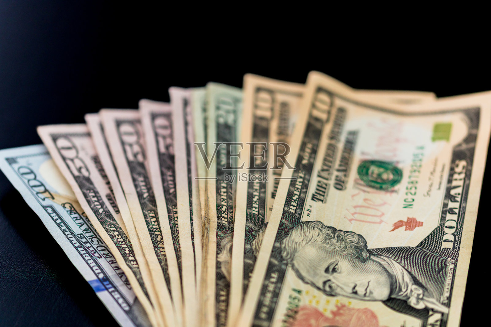 美元钞票，美元详细照片。美利坚合众国货币照片摄影图片