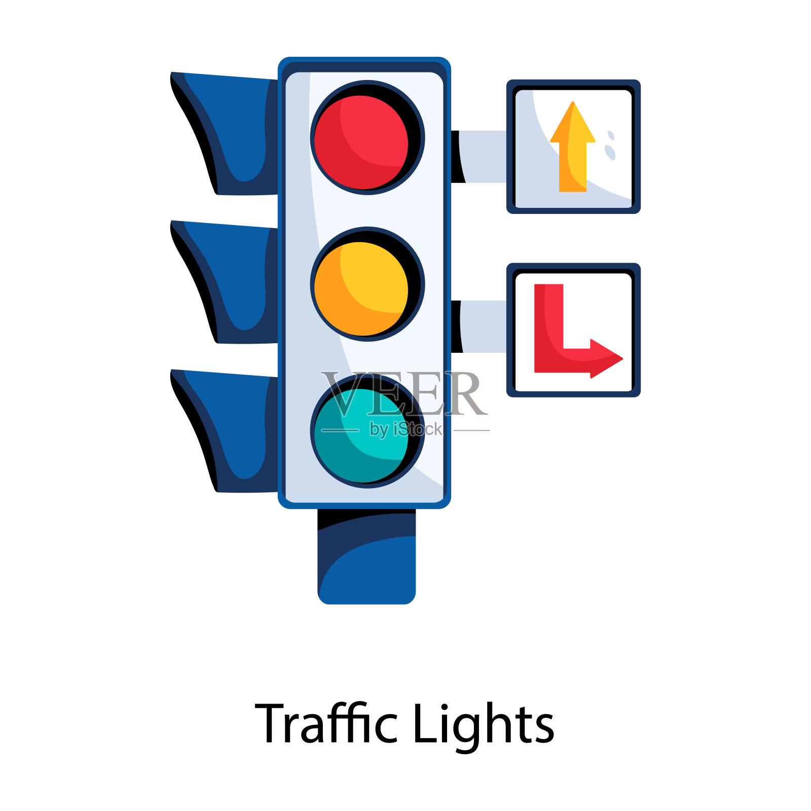 交通信号灯插画图片素材
