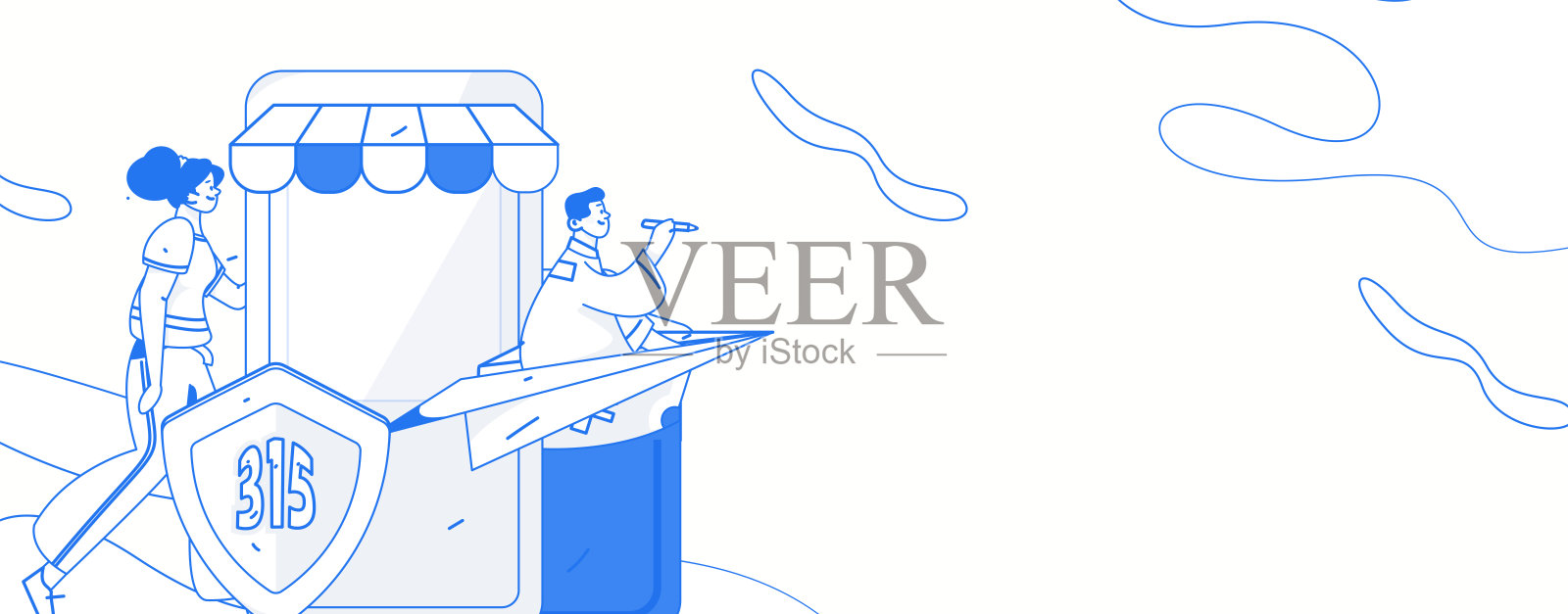 315国际消费者权益日人物平面矢量概念操作手绘插图插画图片素材