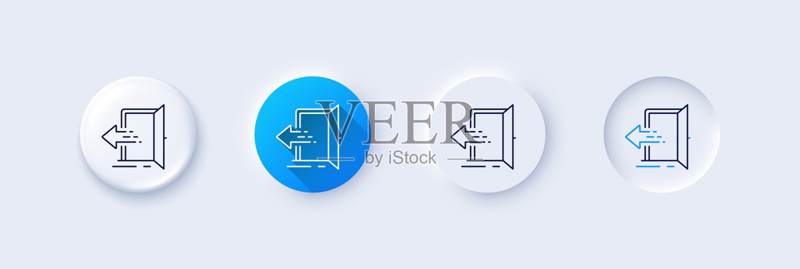 入口线图标。入口标志。行图标。向量插画图片素材