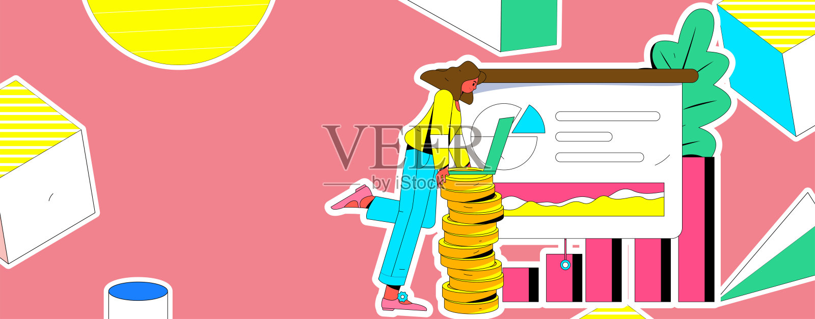 营销策划企业人物平面矢量概念操作手绘插图插画图片素材