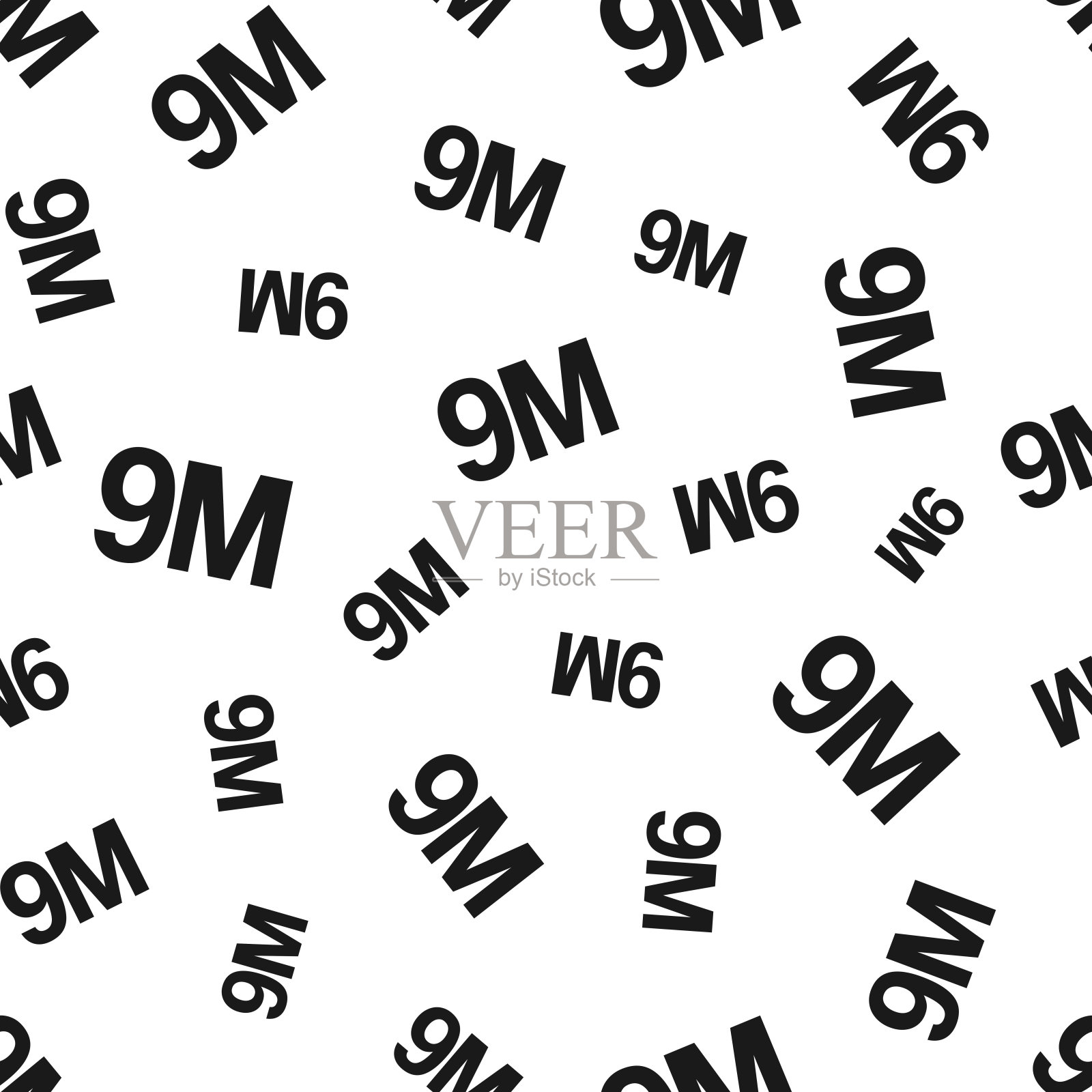 900万- 900万。无缝模式。白色背景的图标插画图片素材