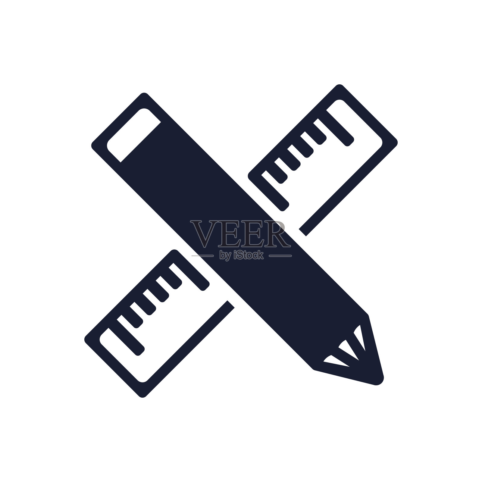 绘图工具的实体矢量图标插画图片素材