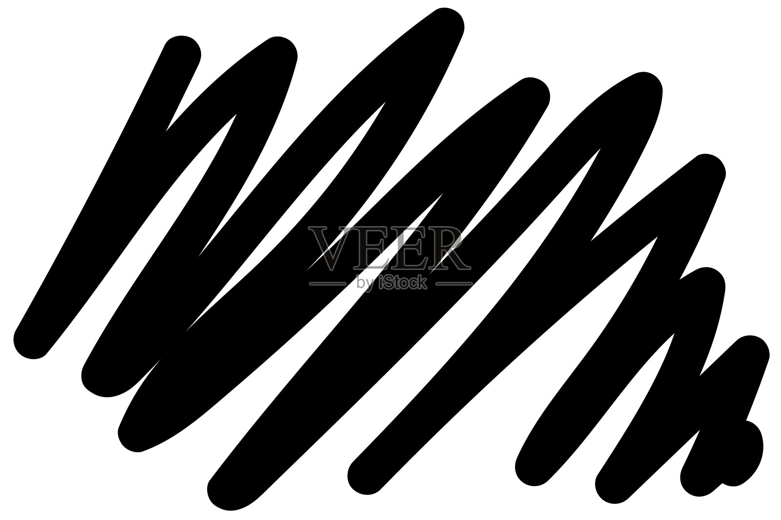 手绘的黑线，潦草的线条插画图片素材