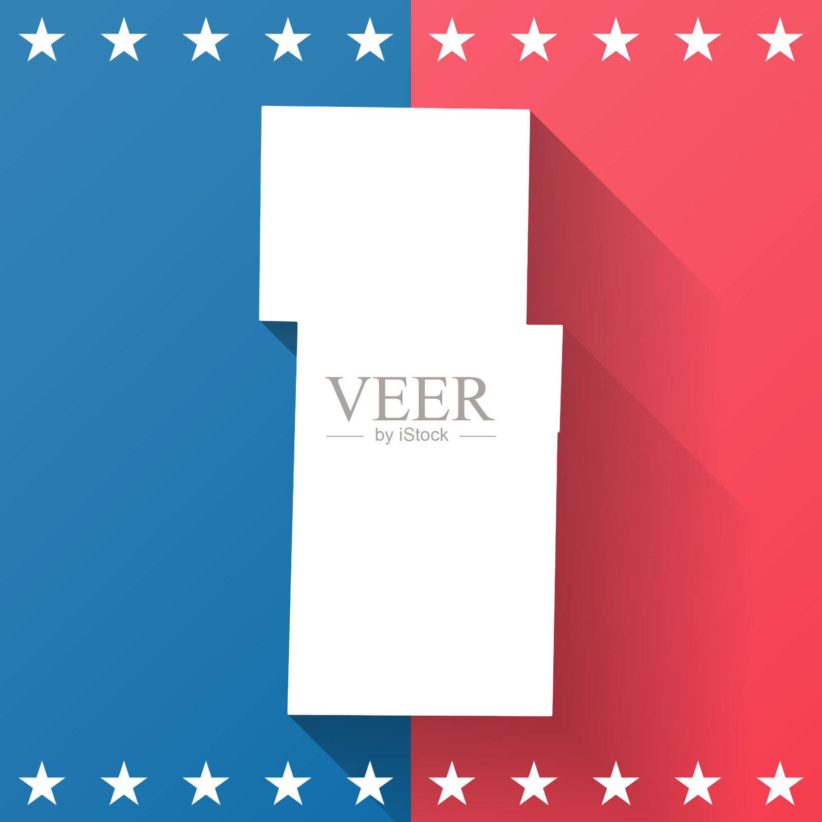 密苏里州斯通县。地图在蓝色和红色的背景插画图片素材