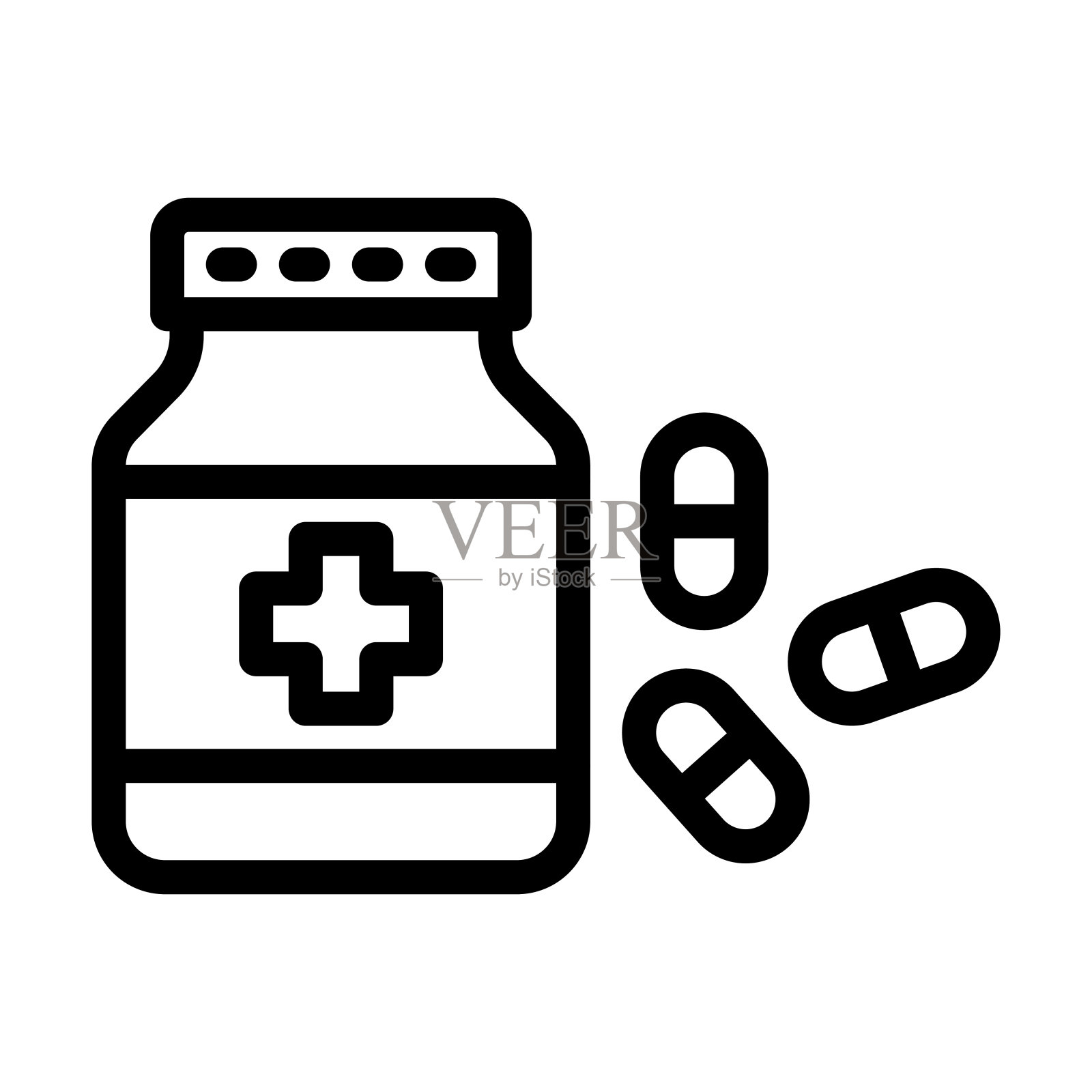 安眠药矢量图标设计插图插画图片素材