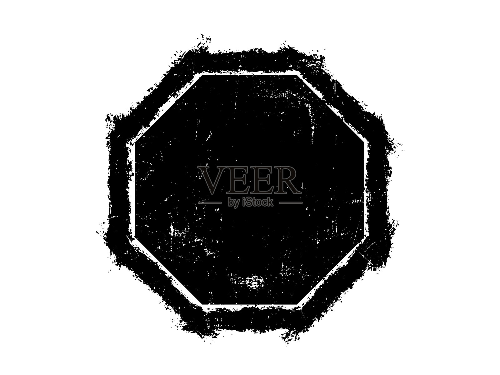 grunge风格邮票套装。覆盖纹理邮票与横幅，标志，图标，标签和徽章。遇险颗粒表面粉尘和粗糙背景概念。放置在对象上创建grunge风格效果。插画图片素材