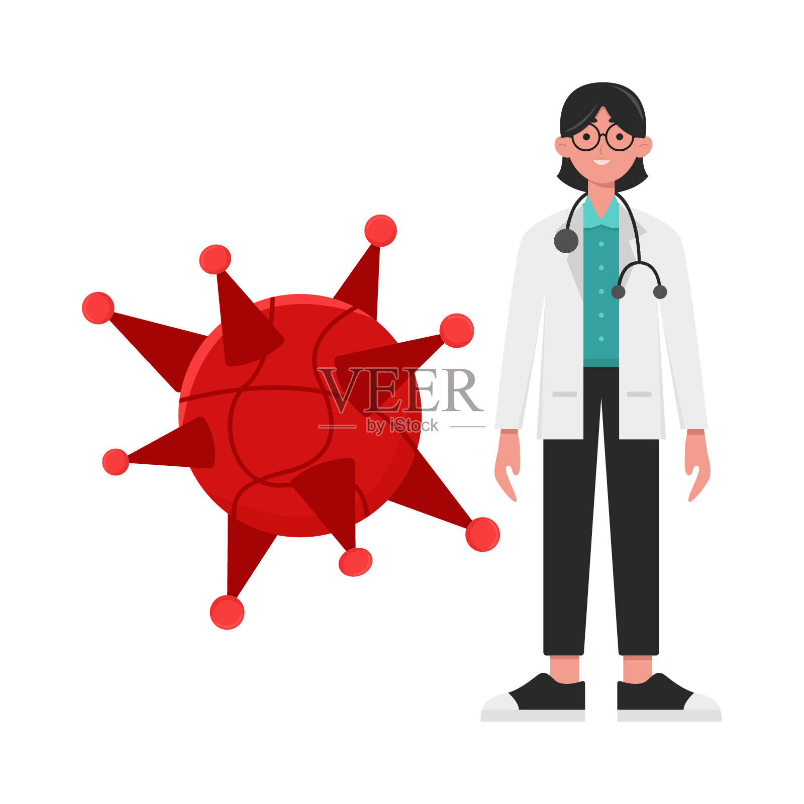 艾滋病毒插画图片素材