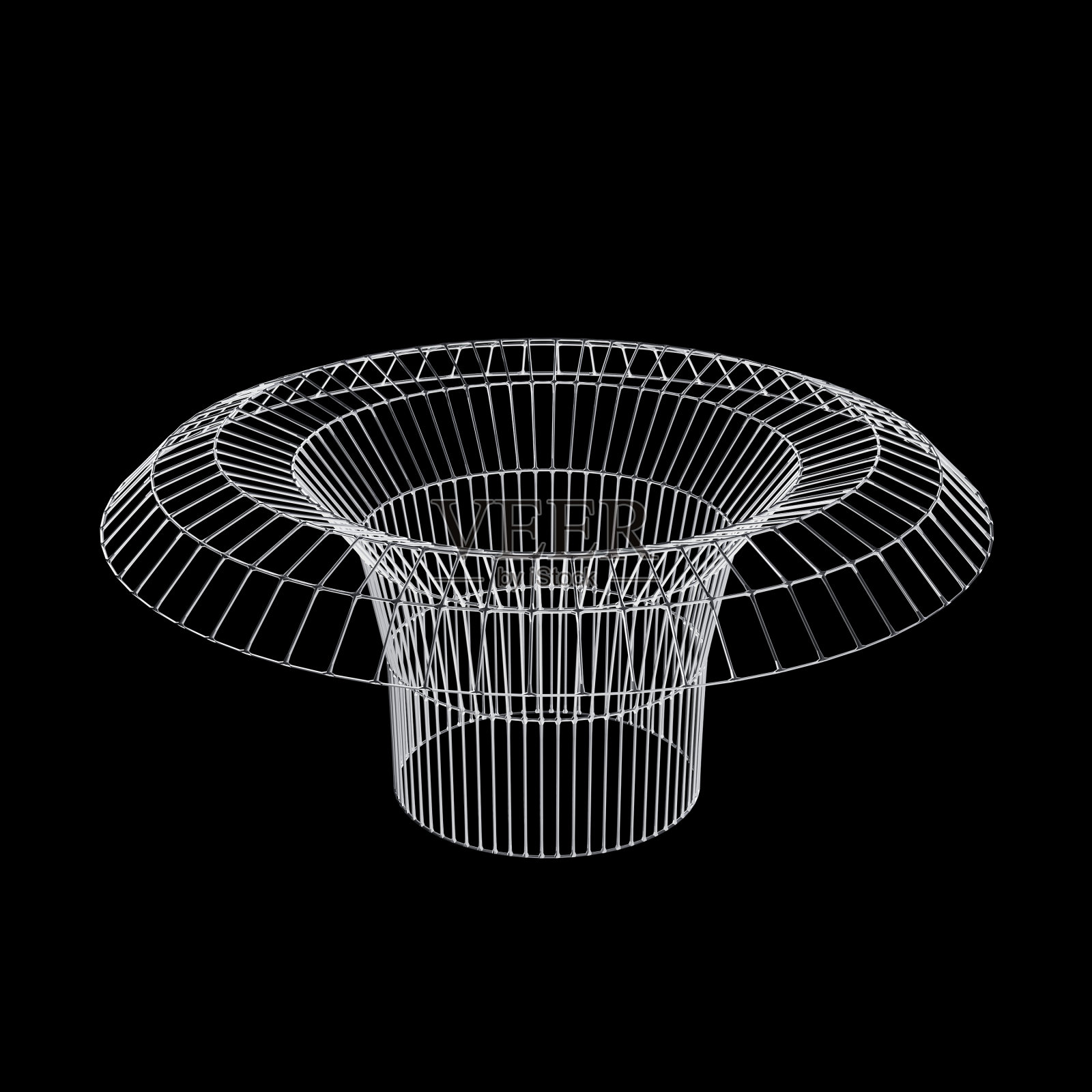 Y2k Chrome Funnel线框照片摄影图片