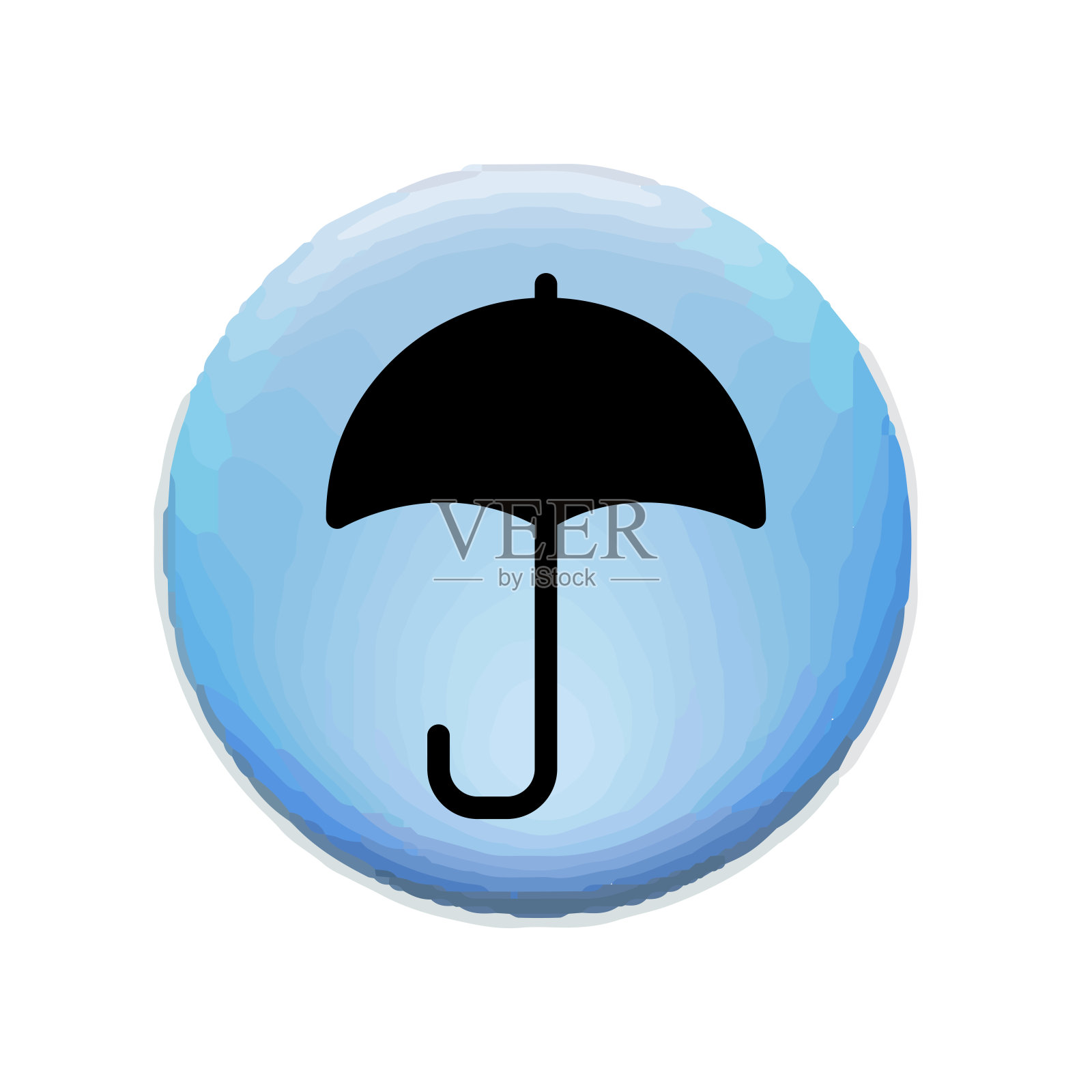 插图矢量图形的伞图标模板插画图片素材