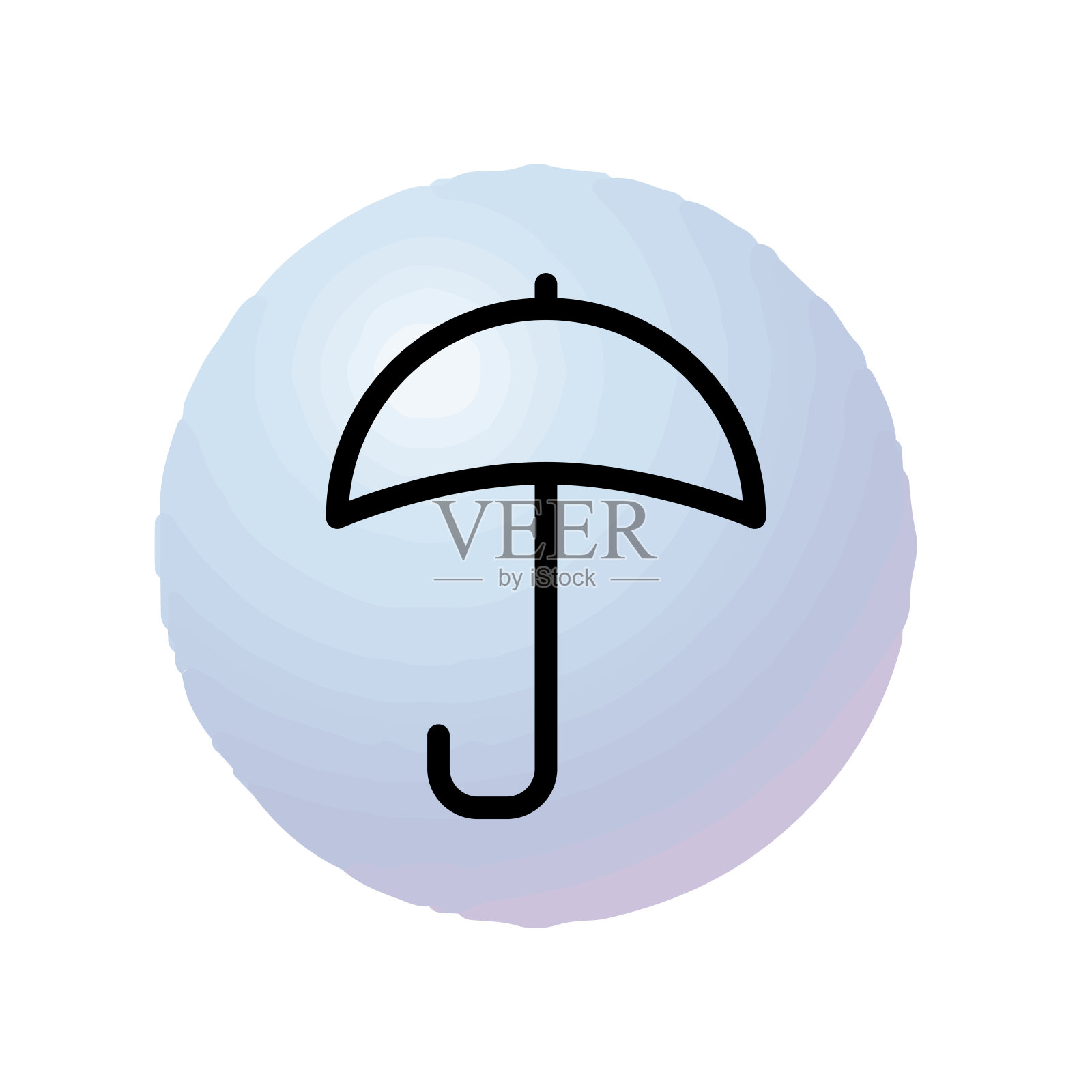 插图矢量图形的伞图标模板插画图片素材