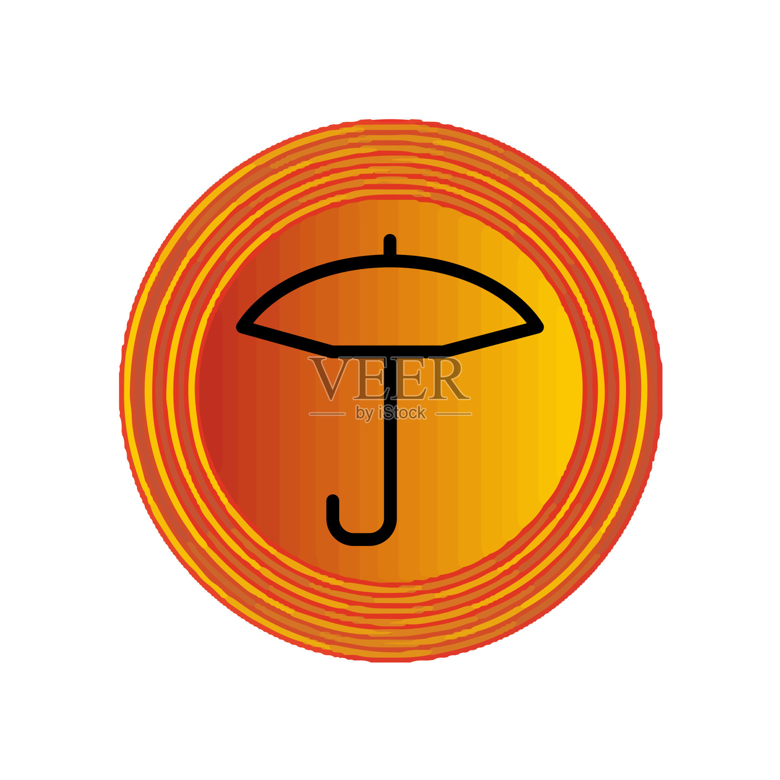 插图矢量图形的伞图标模板插画图片素材