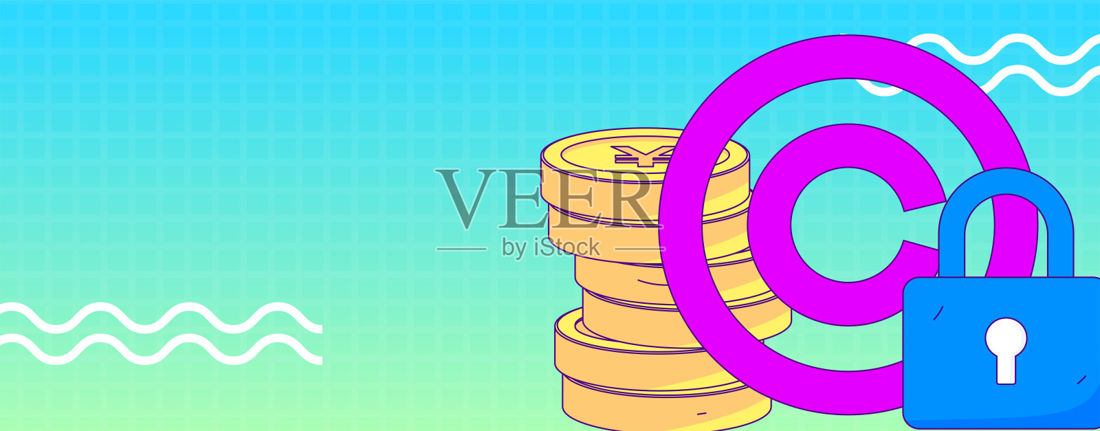 保护知识产权平面矢量概念操作手绘插图插画图片素材