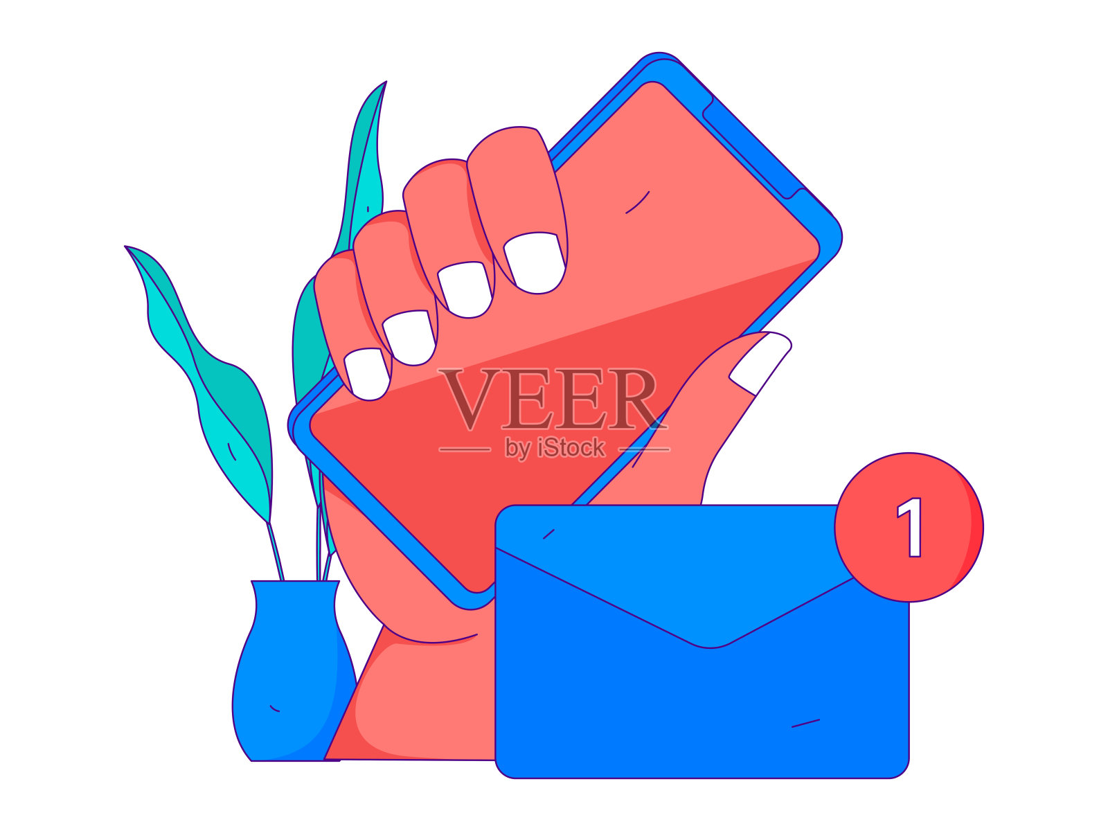 通知公告矢量创意平面手绘插图插画图片素材