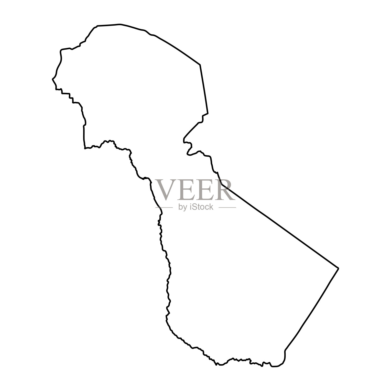 乞力马扎罗山地区地图，坦桑尼亚行政区划。矢量插图。插画图片素材