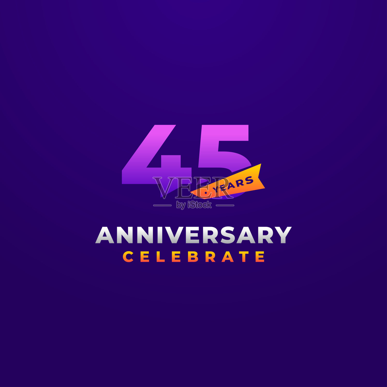 周年纪念数字设计庆祝插画图片素材