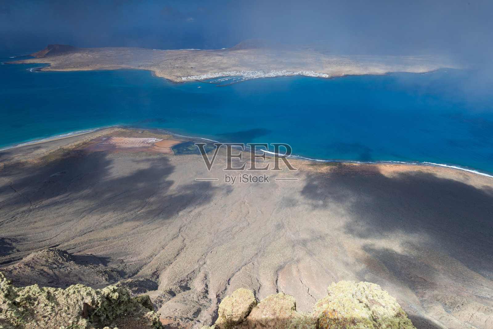 兰萨罗特岛格拉西奥萨岛上的美景。照片摄影图片