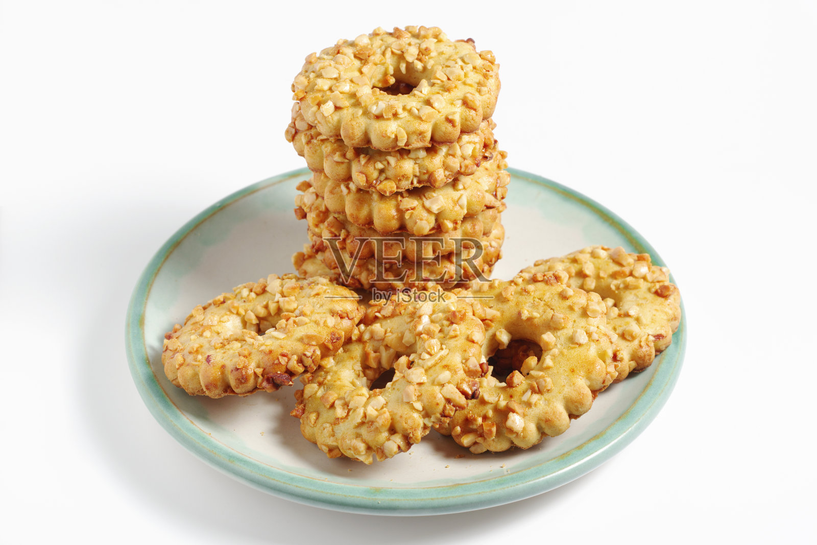 坚果饼干圈照片摄影图片