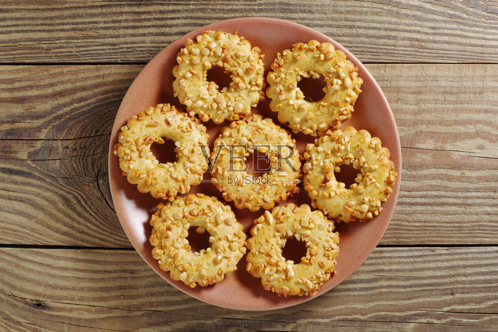 坚果饼干圈照片摄影图片