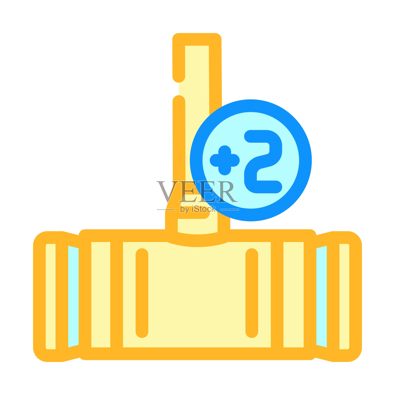 奶油色槌球游戏彩色图标矢量图插画图片素材