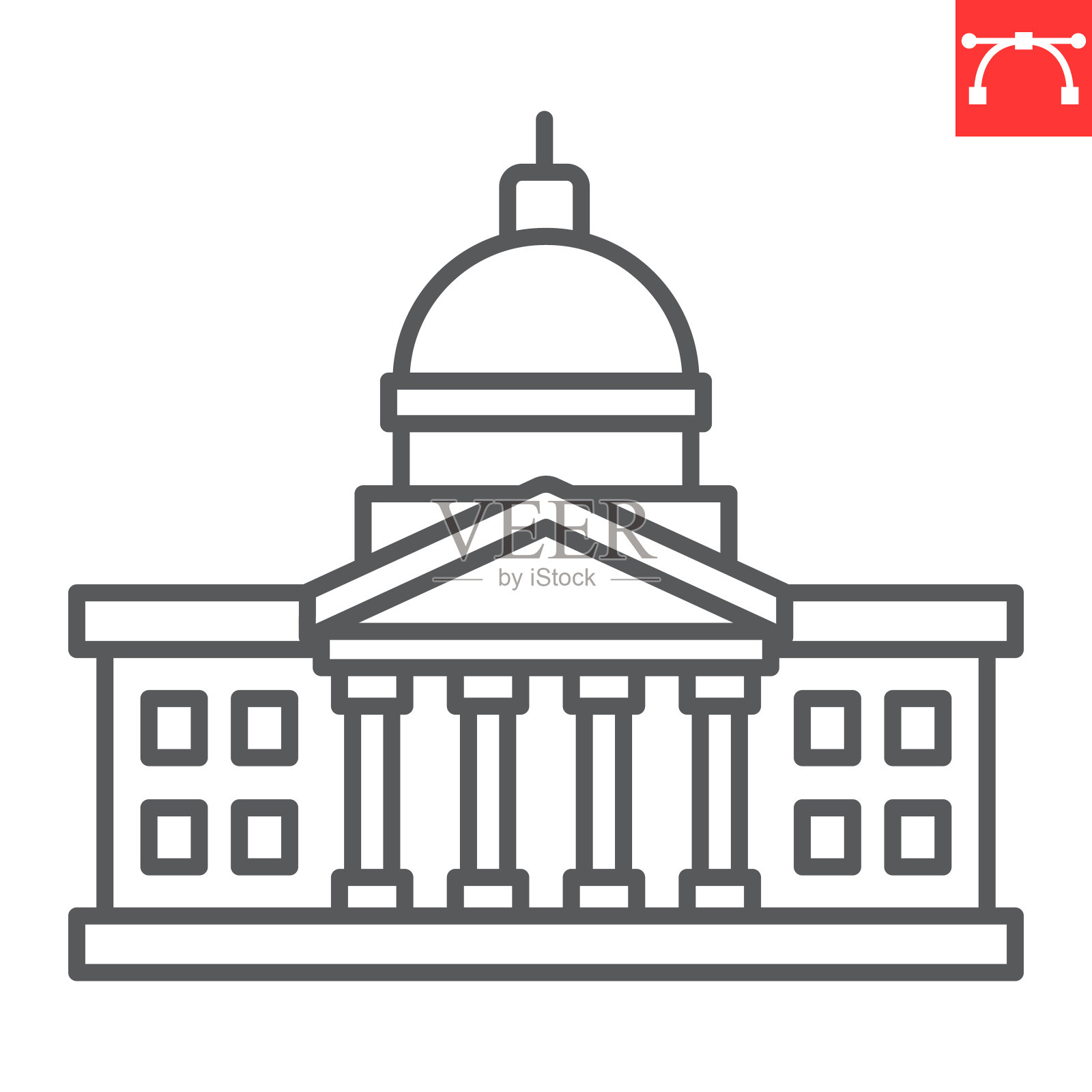 国会线图标插画图片素材