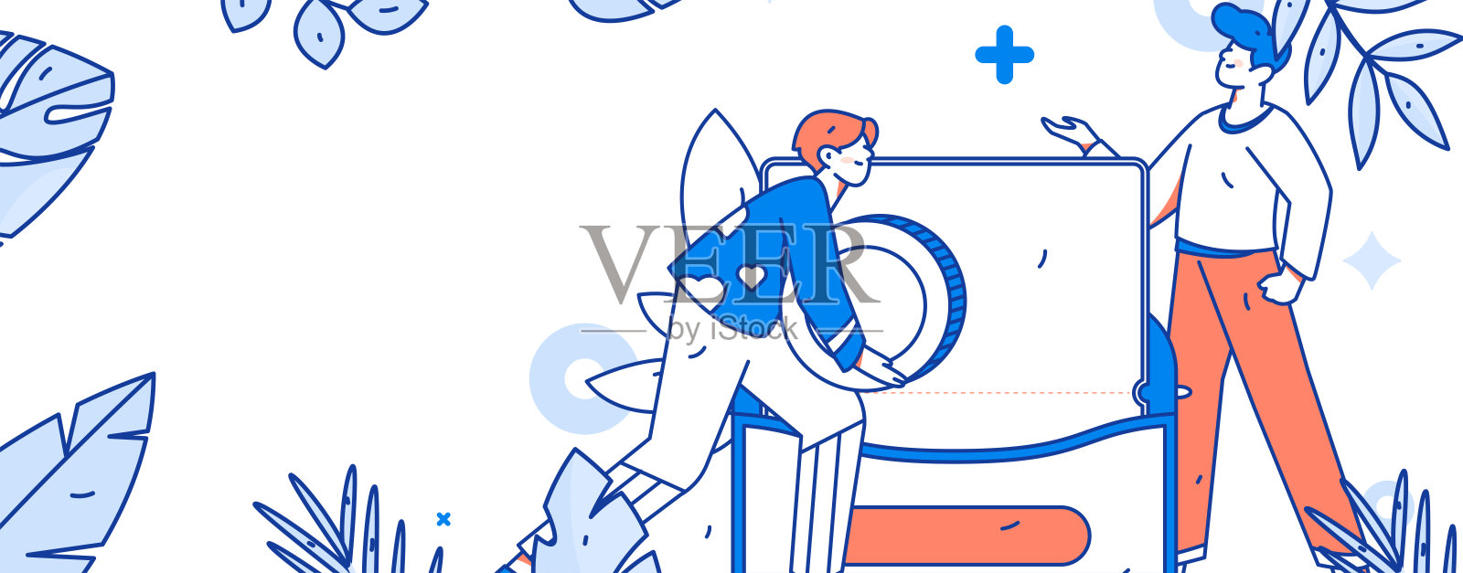 使用红包来吸引新客户和促进活动。平面矢量字符概念插图插画图片素材