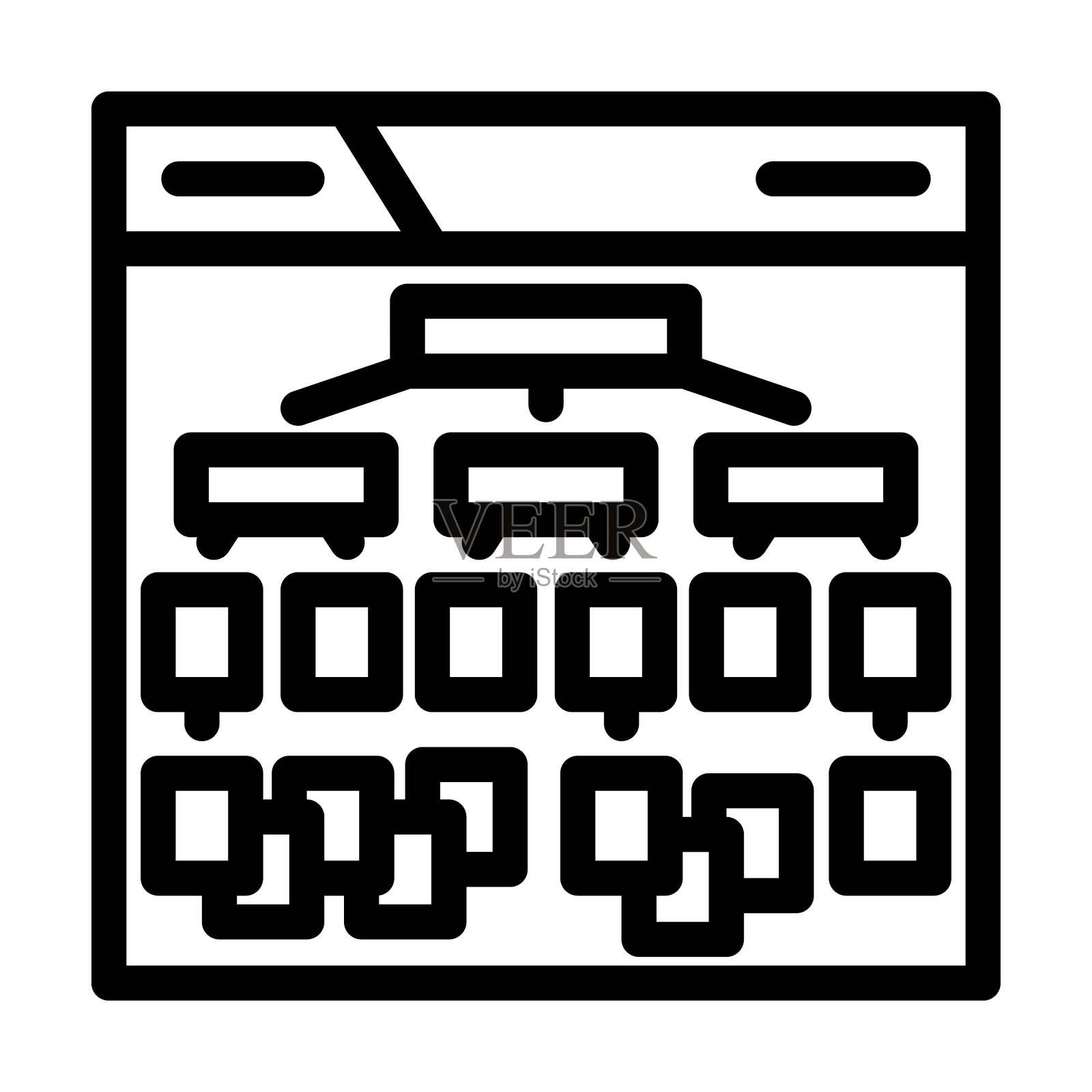 筒仓结构seo线图标矢量说明插画图片素材