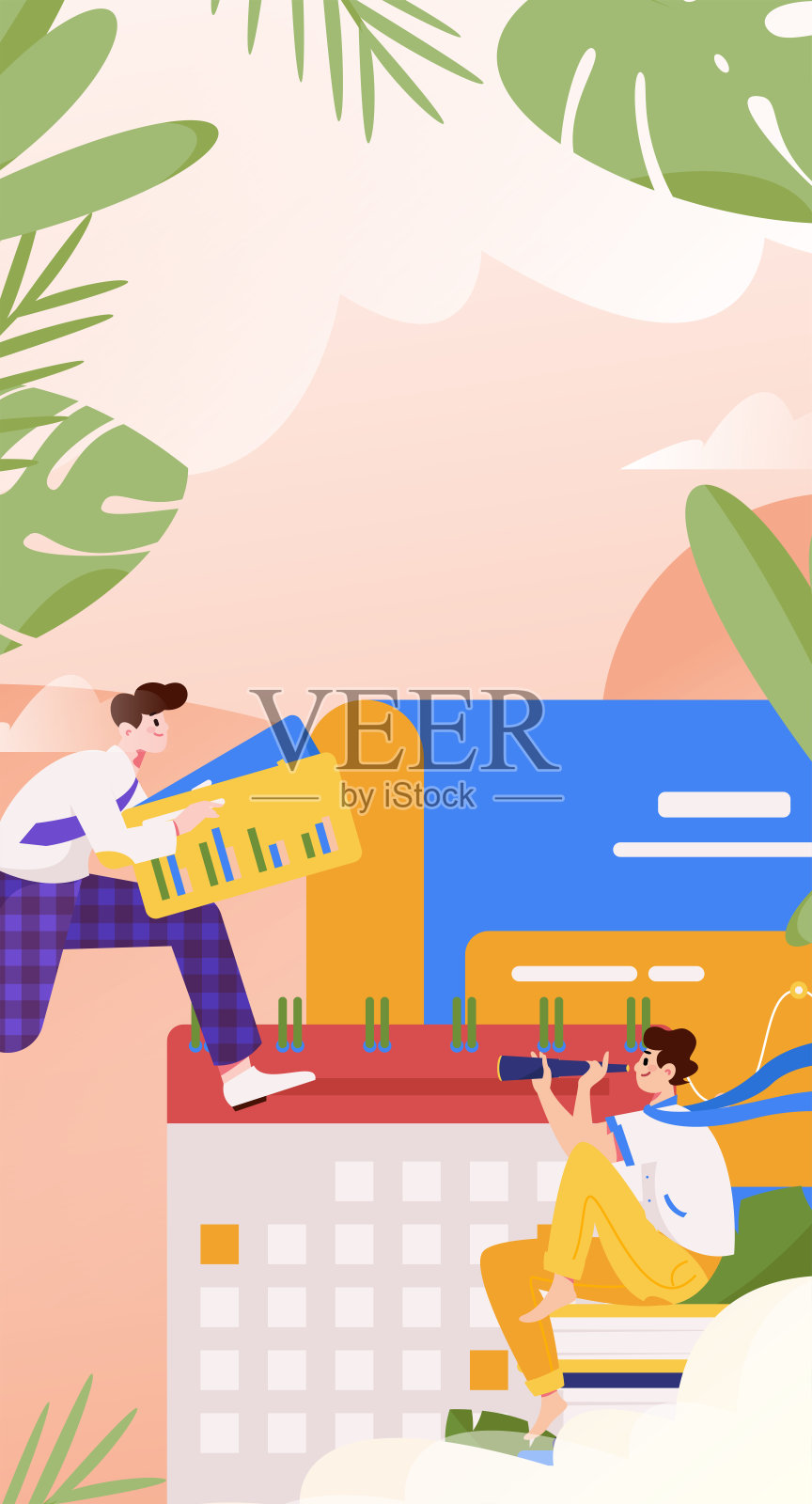 营销策划企业人物平面矢量概念操作手绘插图插画图片素材