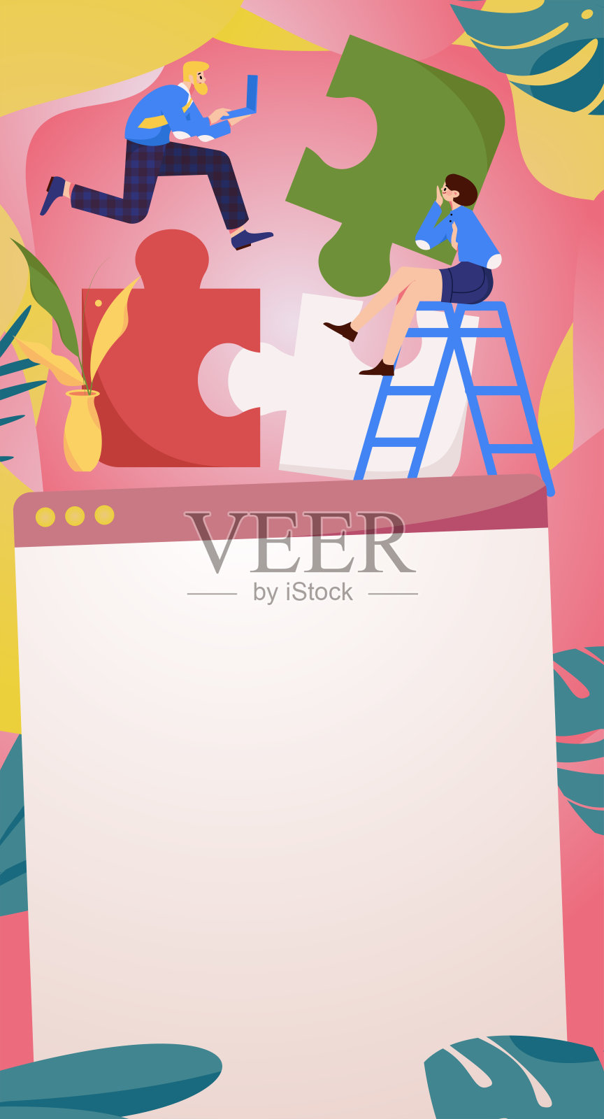 营销策划企业人物平面矢量概念操作手绘插图插画图片素材