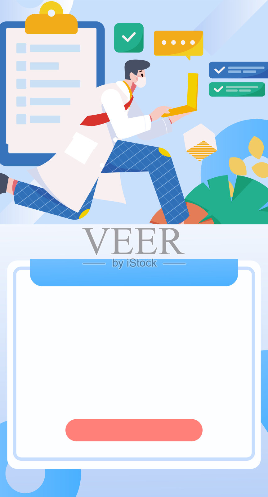 医学人物抗击疫情的平面矢量概念操作手绘插图插画图片素材