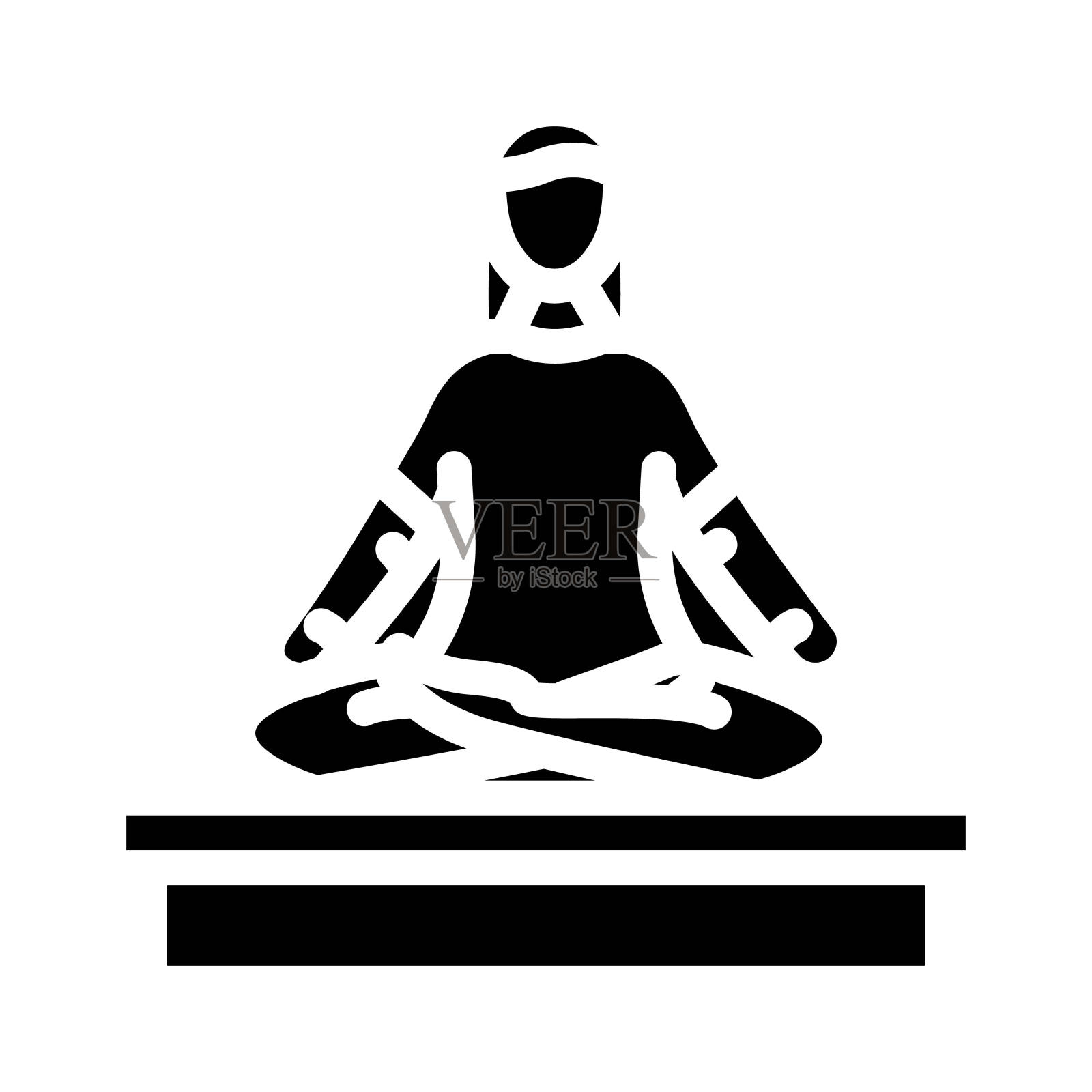 放松桑拿象形图标矢量插图插画图片素材