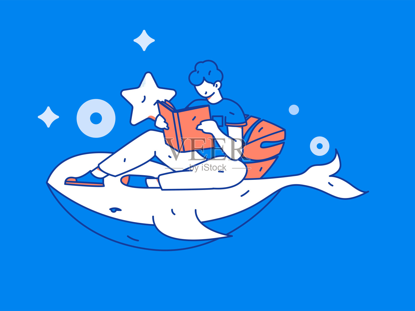 文字阅读静静地矢量概念操作手绘插图插画图片素材