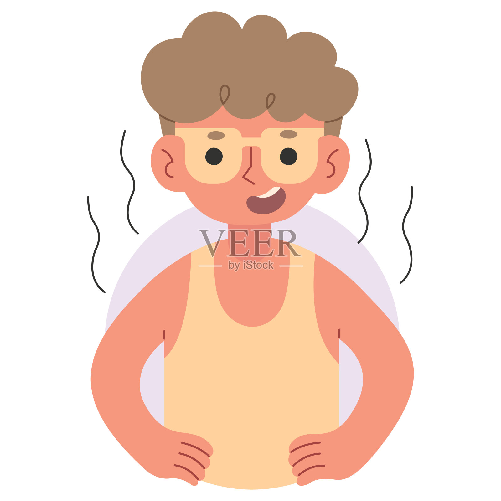 晒伤4插画图片素材