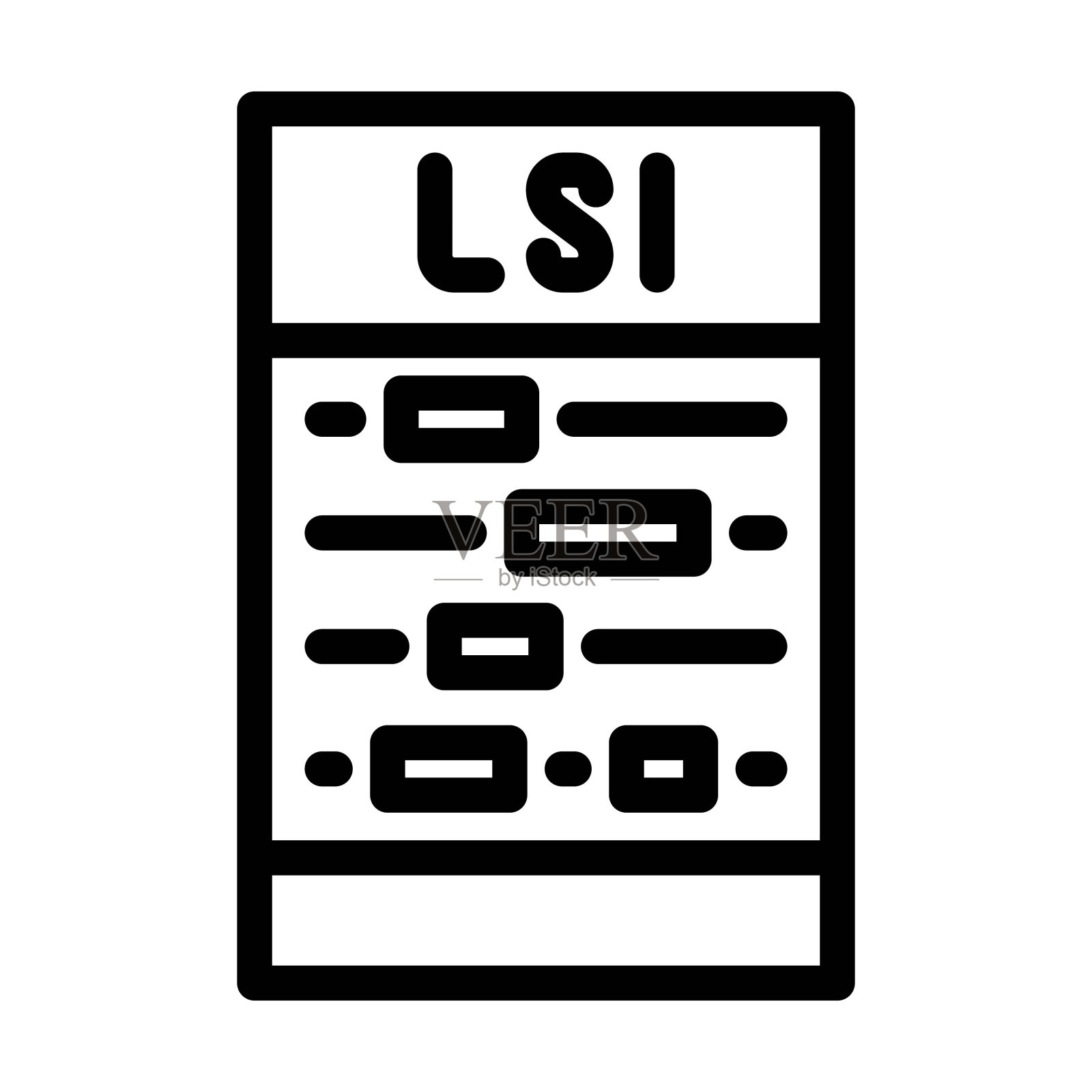 潜在的语义索引lsi seo线图标矢量说明插画图片素材