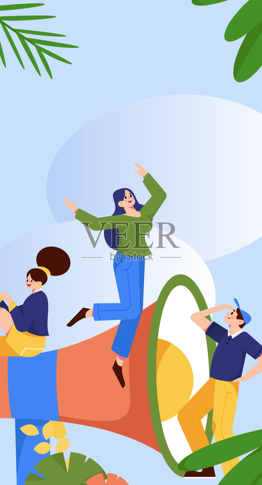 通知公告矢量创意平面手绘插图插画图片素材