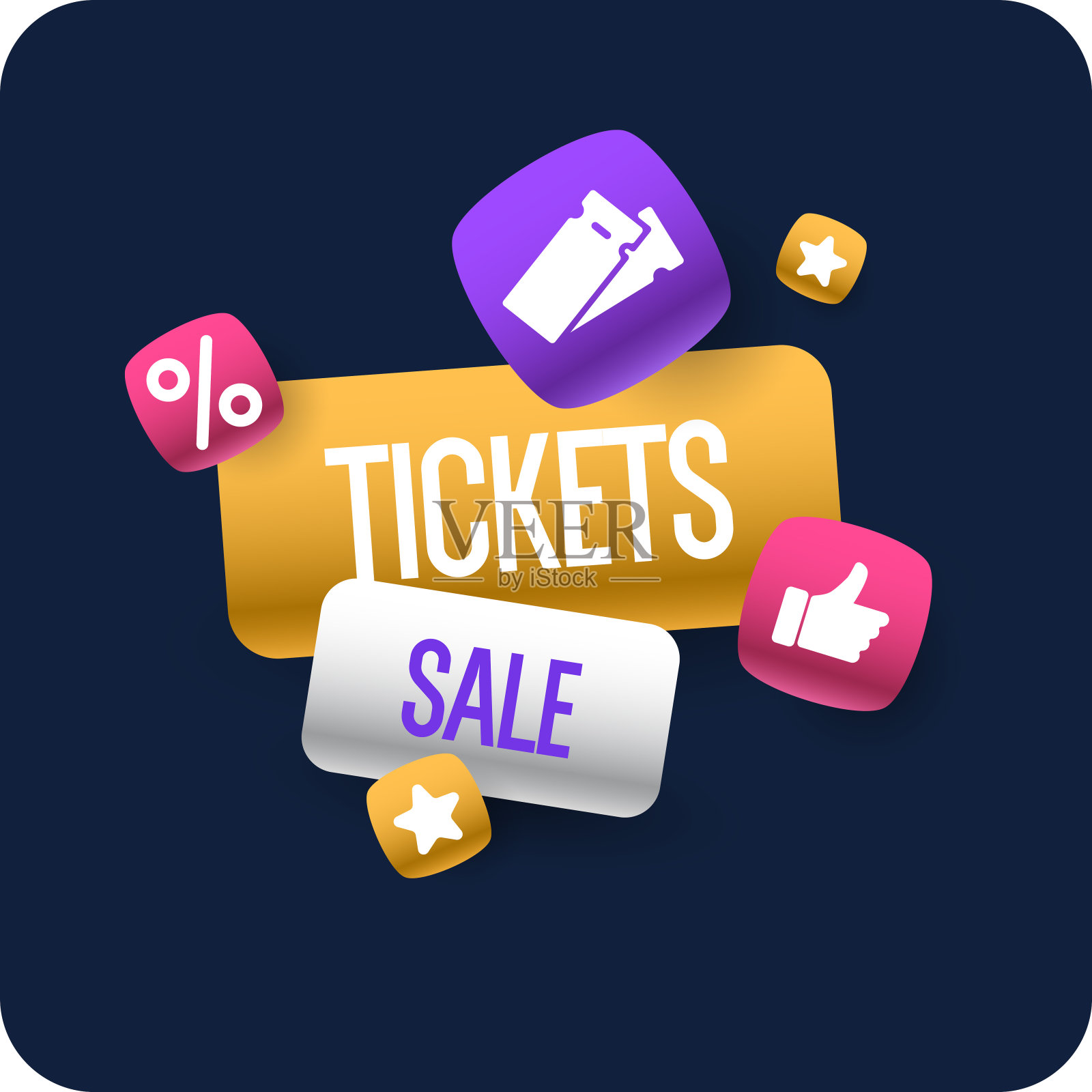 海报售票。现代矢量图形插画图片素材