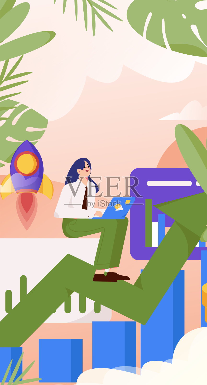 营销策划企业人物平面矢量概念操作手绘插图插画图片素材