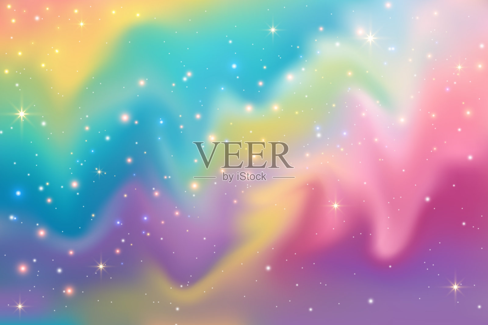 渐变的天空背景与星星。明亮的梯度星系。矢量宇宙尘埃宇宙与纹理渐变。插画图片素材