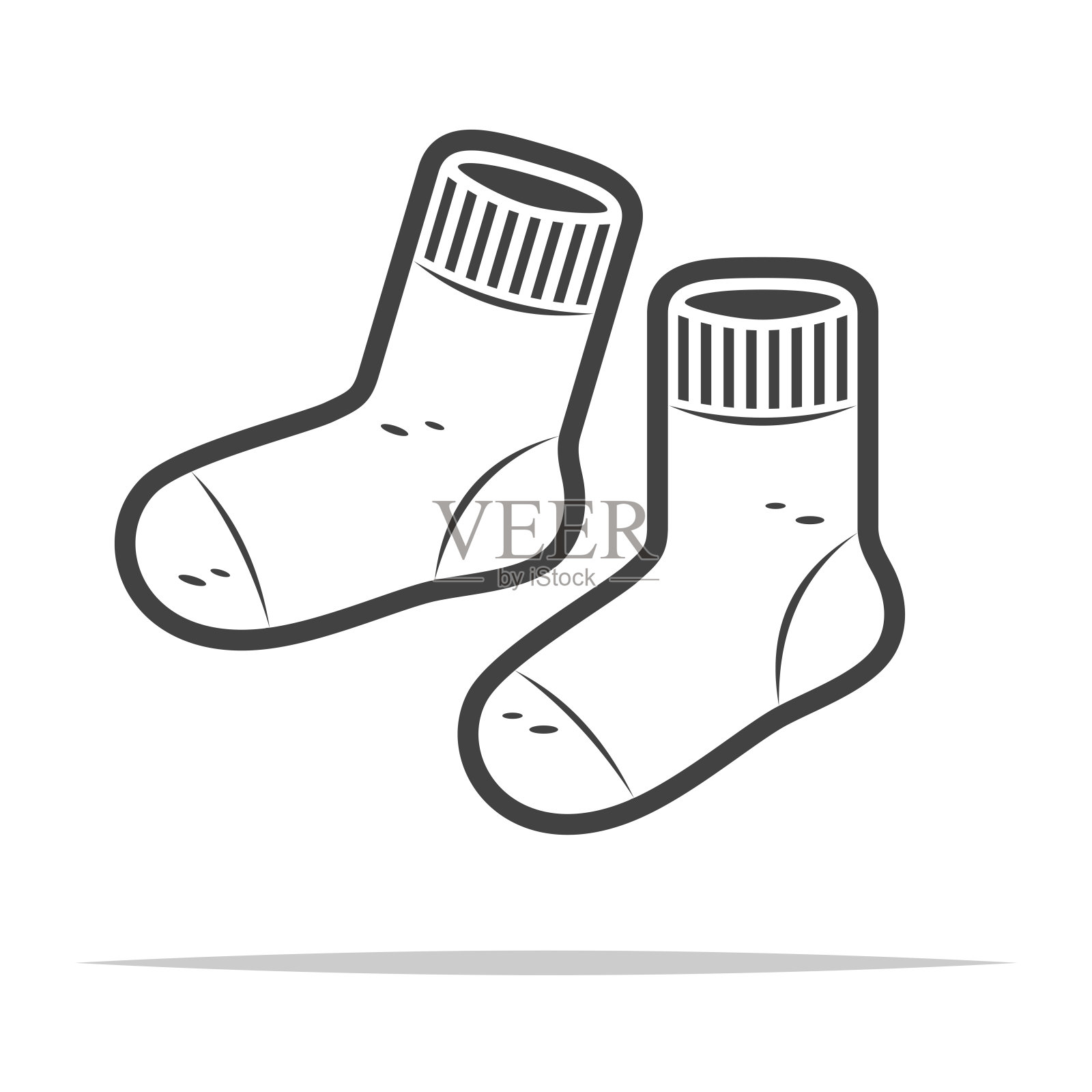 袜子图标透明矢量隔离插画图片素材