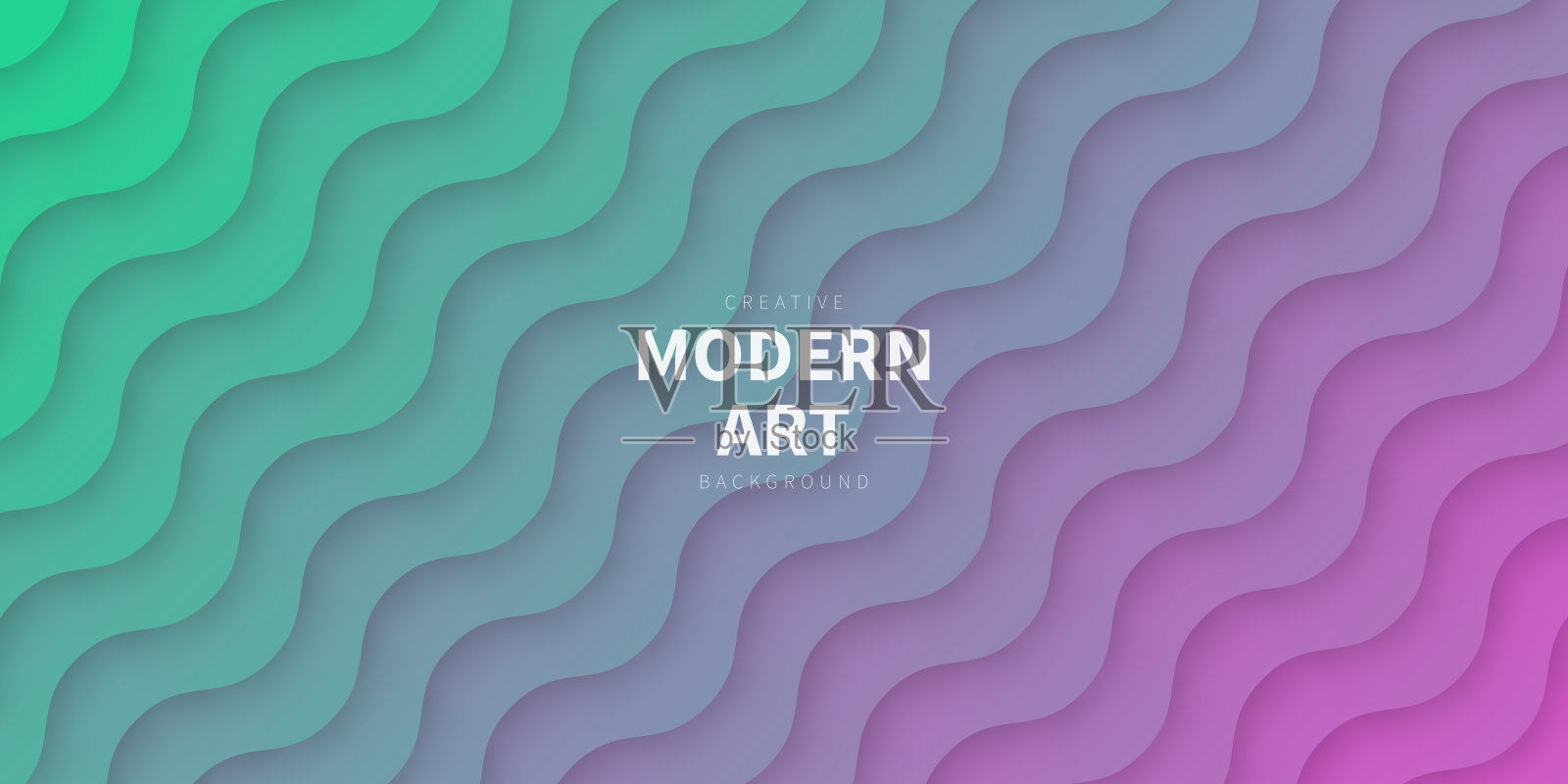 时髦的几何背景与紫色抽象波浪插画图片素材