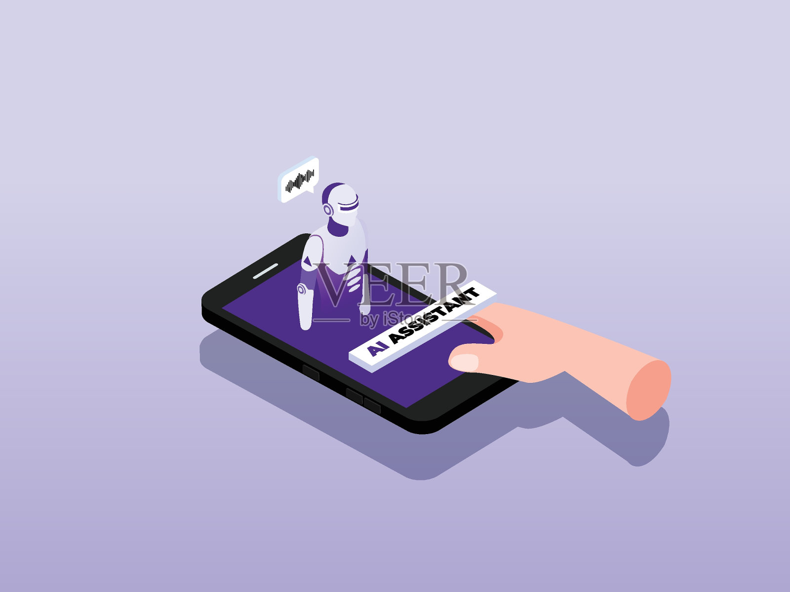 人类互动技术互动插画图片素材